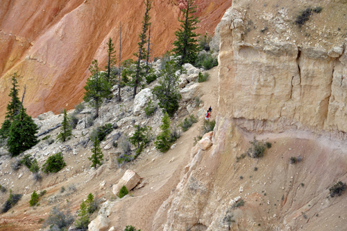 hiking path way below 
